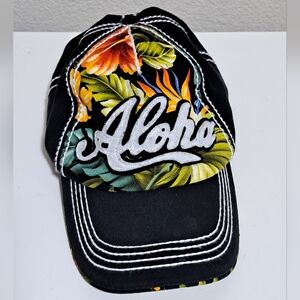 Aloha Hawaii Beach Cap Baseball Hat Black